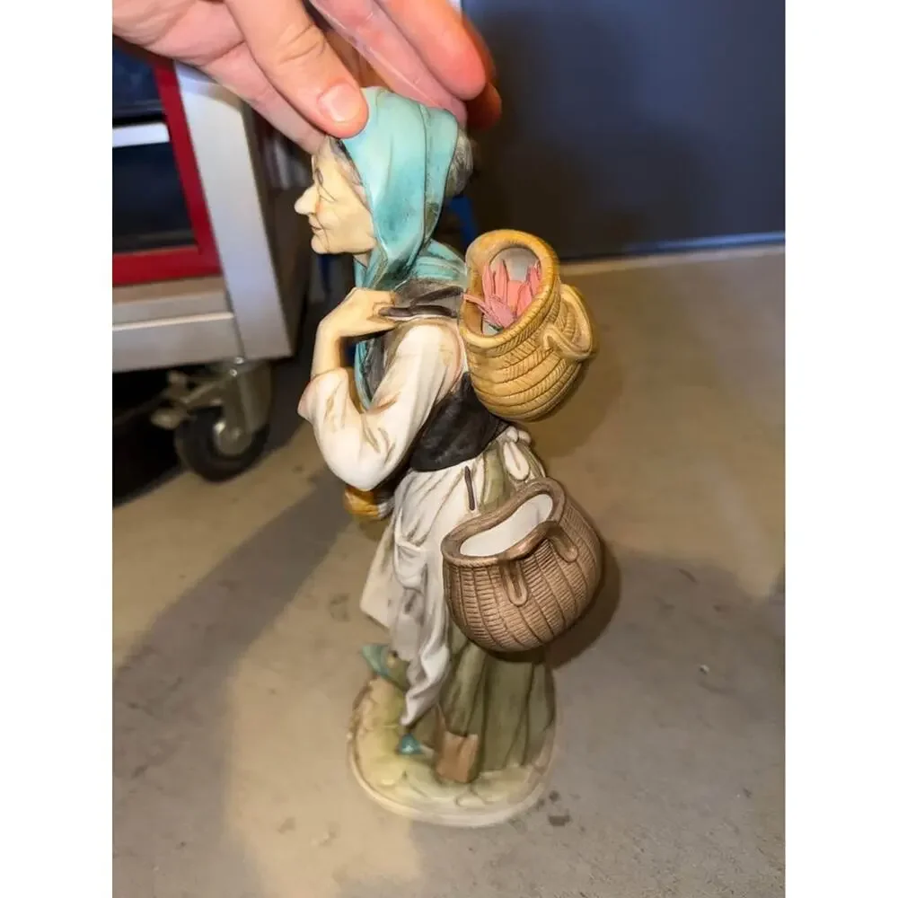 Lenwile Ardalt Japan Village Water/Wine Jugs Man Figurine  Hand Painted 